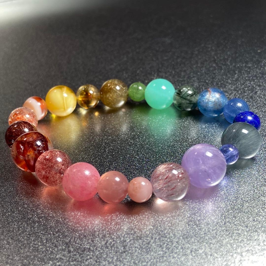 極上　レインボーチャクラブレスレット