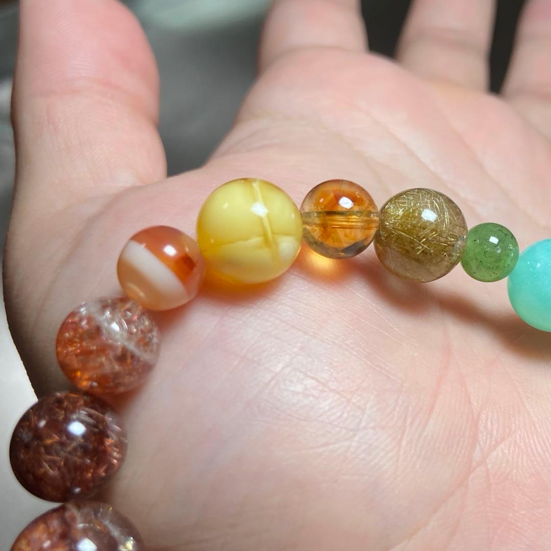 極上　レインボーチャクラブレスレット