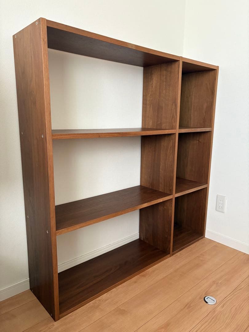 無印良品　スタッキングシェルフ ３段　ウォールナット