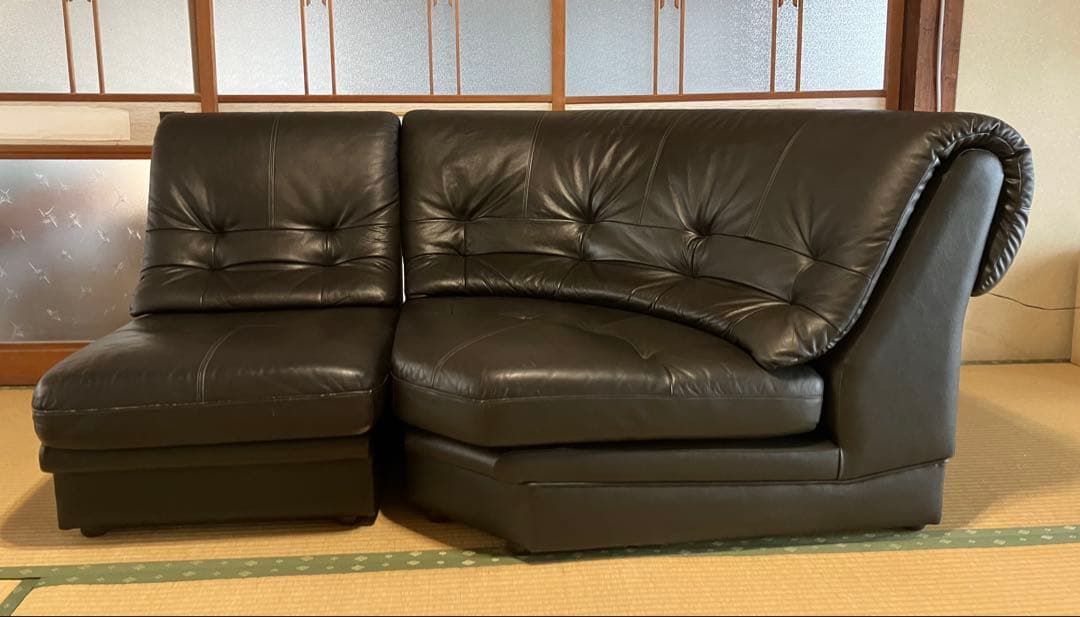 カリモク コーナーソファ＆一人掛けソファセット ブラック