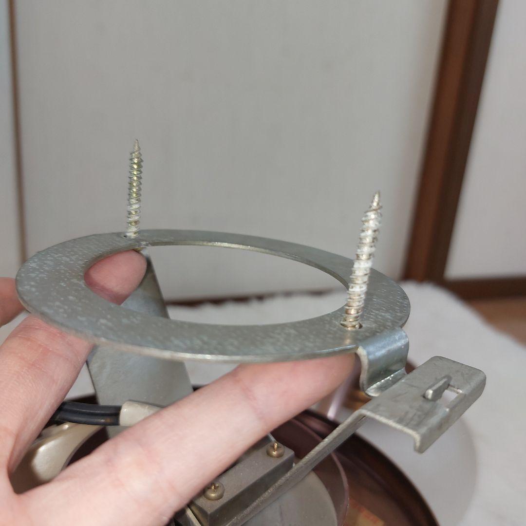 アンティークシャンデリア✨松下電工 ブロンズ仕上げ ガラス 4灯 送料込み