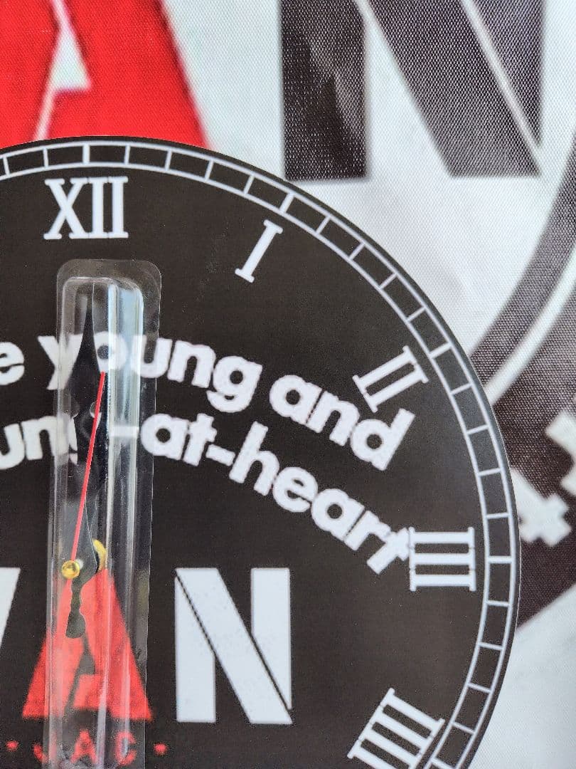 ㉖新品未使用VANJACヴァンヂャケット壁掛け時計ふち無し黒 径約３０cm前後