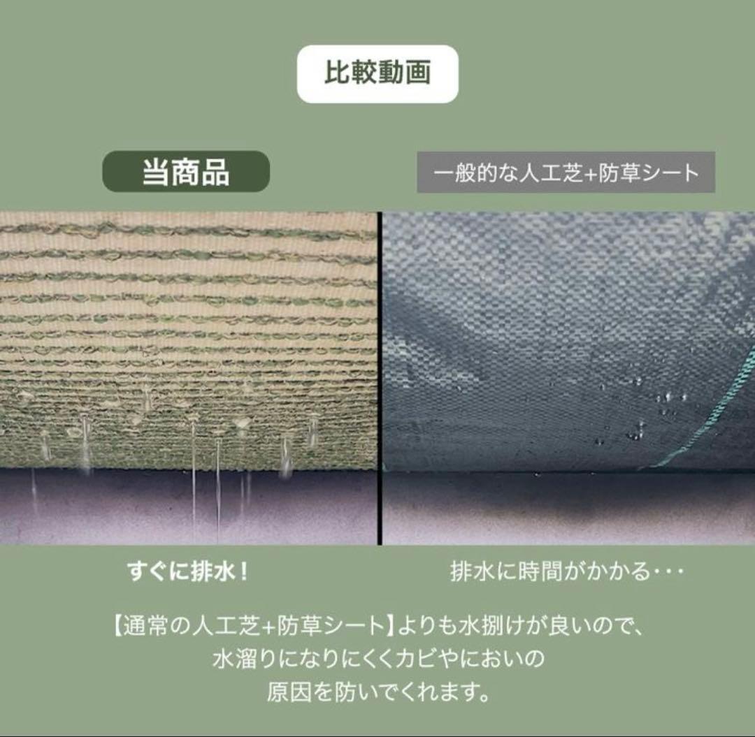 人工芝 ロール 1.0m × 10m 防草機能付き diy 芝丈35mm 高耐久