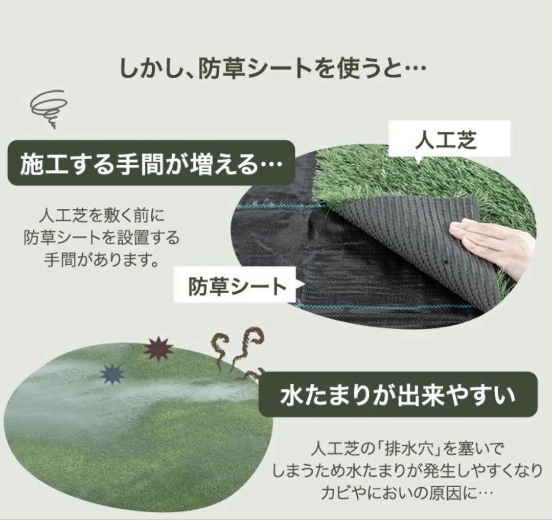 人工芝 ロール 1.0m × 10m 防草機能付き diy 芝丈35mm 高耐久