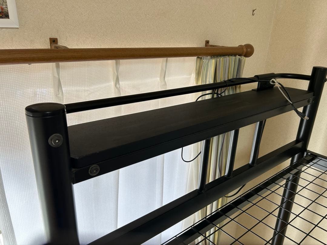 ロフトベッド スチール製【ブラック】