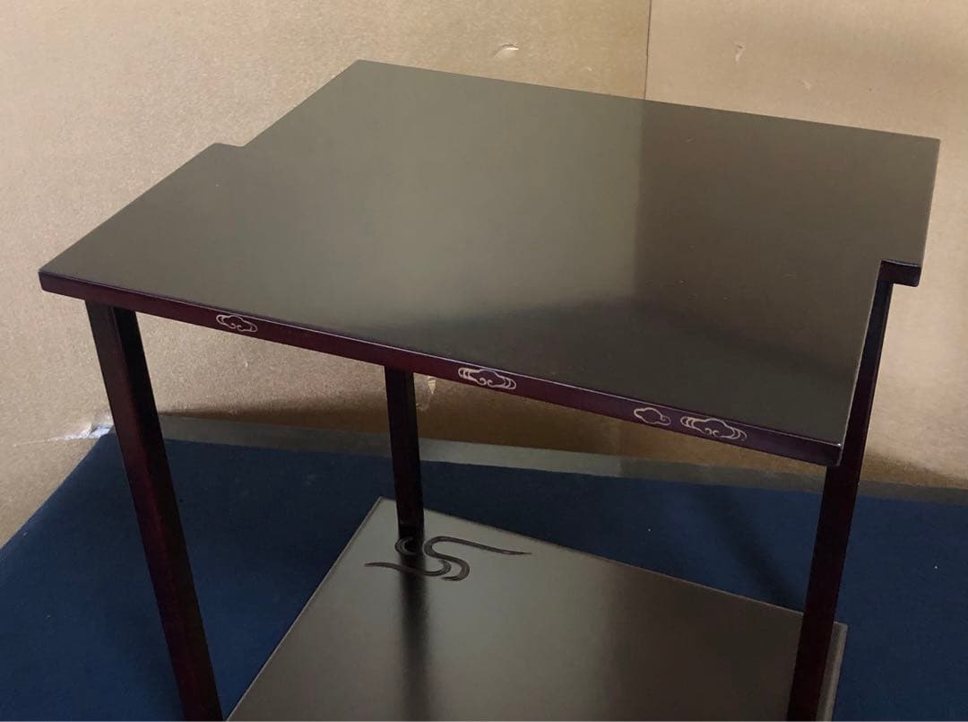 《レ》茶道具 溜塗 山雲棚 組立式 元箱　251111う6