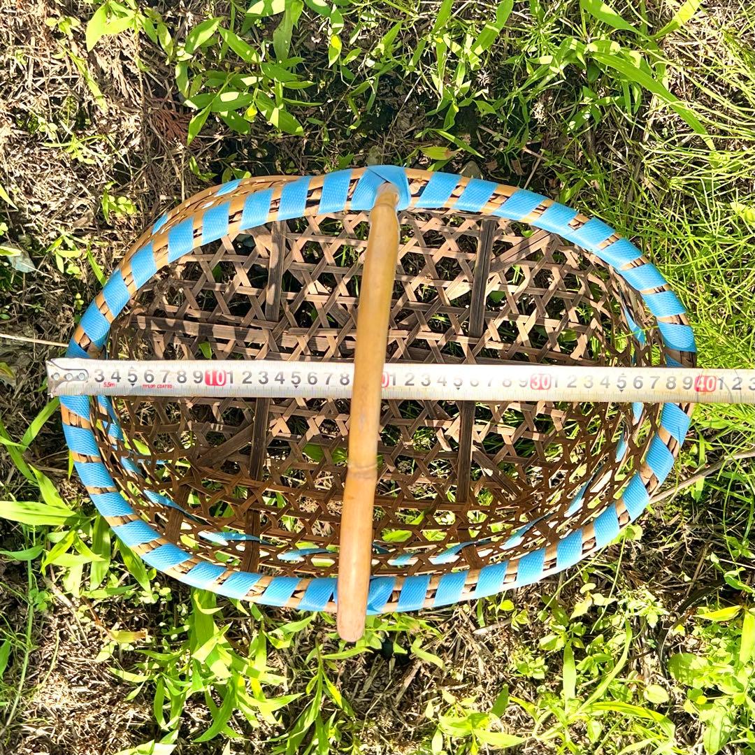 【送料込】竹かご　りんごかご　カゴバッグ　ハンドバック　竹細工　手籠　4個セット