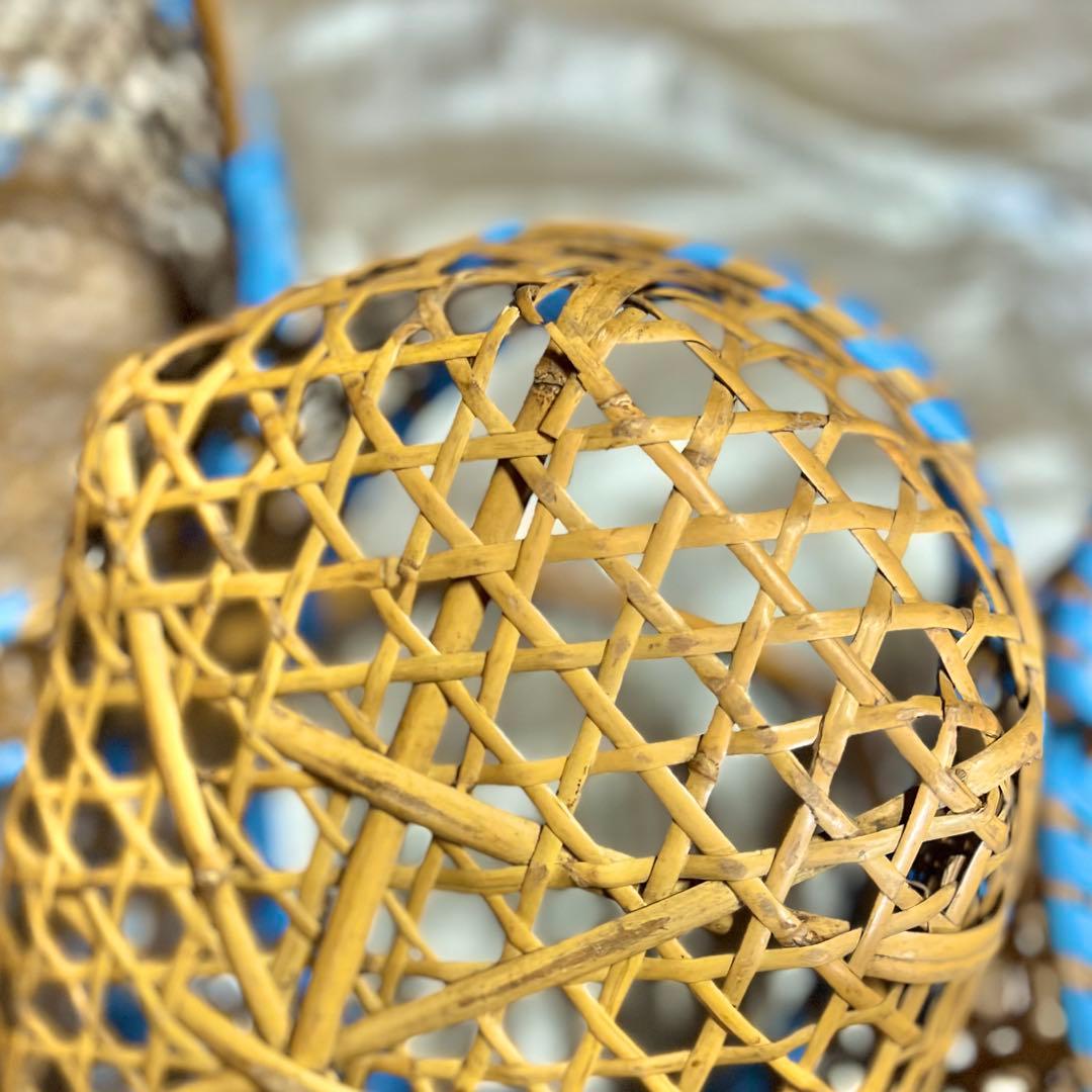 【送料込】竹かご　りんごかご　カゴバッグ　ハンドバック　竹細工　手籠　4個セット