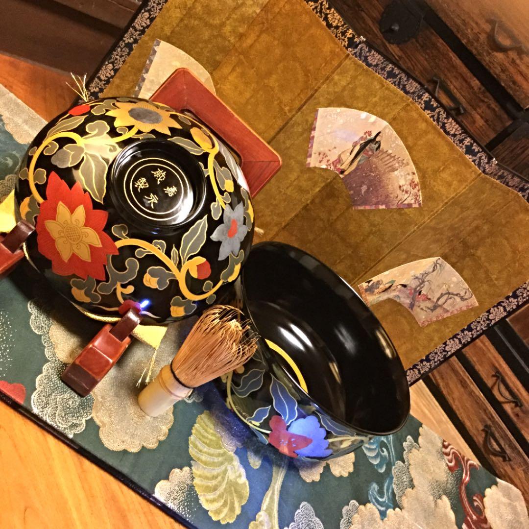 A64 木製漆器 懐石道具 ８代目象彦 極上蒔絵 長寛写　砂金袋形　1客