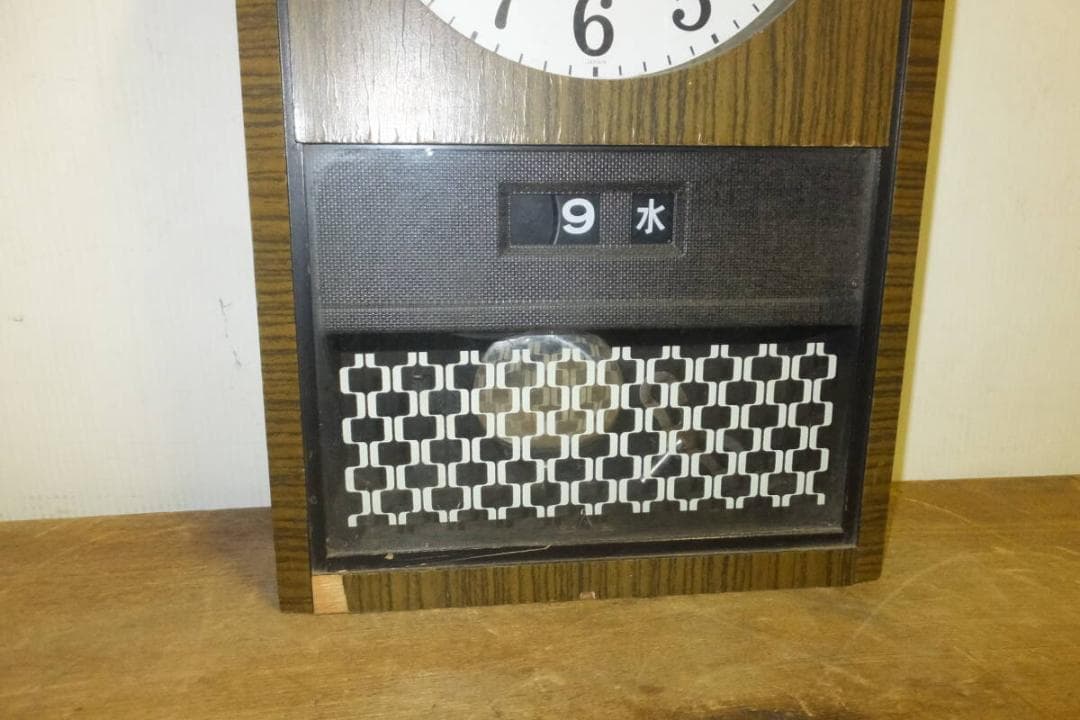 ■ セイコー 30日巻 ゼンマイ 掛け時計 作動OK 4PC447 中古 レトロ