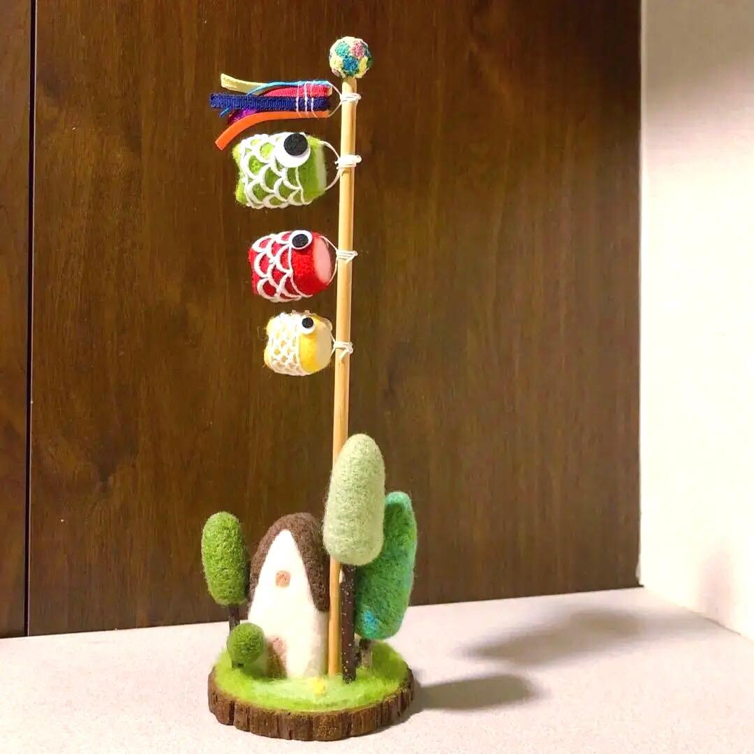 ミナペルホネン「mermaid」リボンと「skyful」を使った鯉のぼり