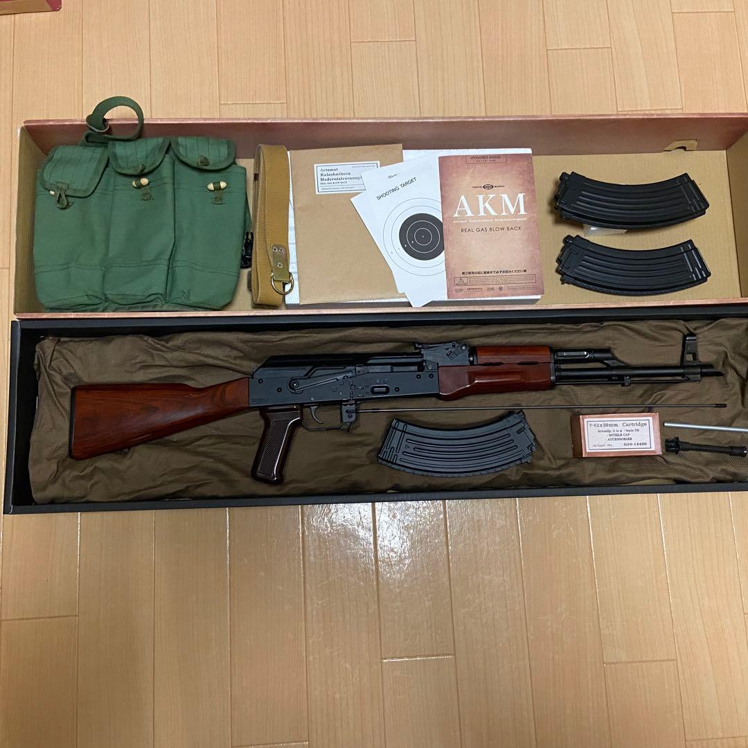 東京マルイ AKM ガスガン 3マガジン スリング マグポーチ付き - メルカリ