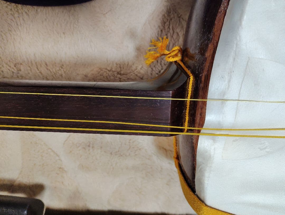 三味線 本体 ケース付き　破れあり