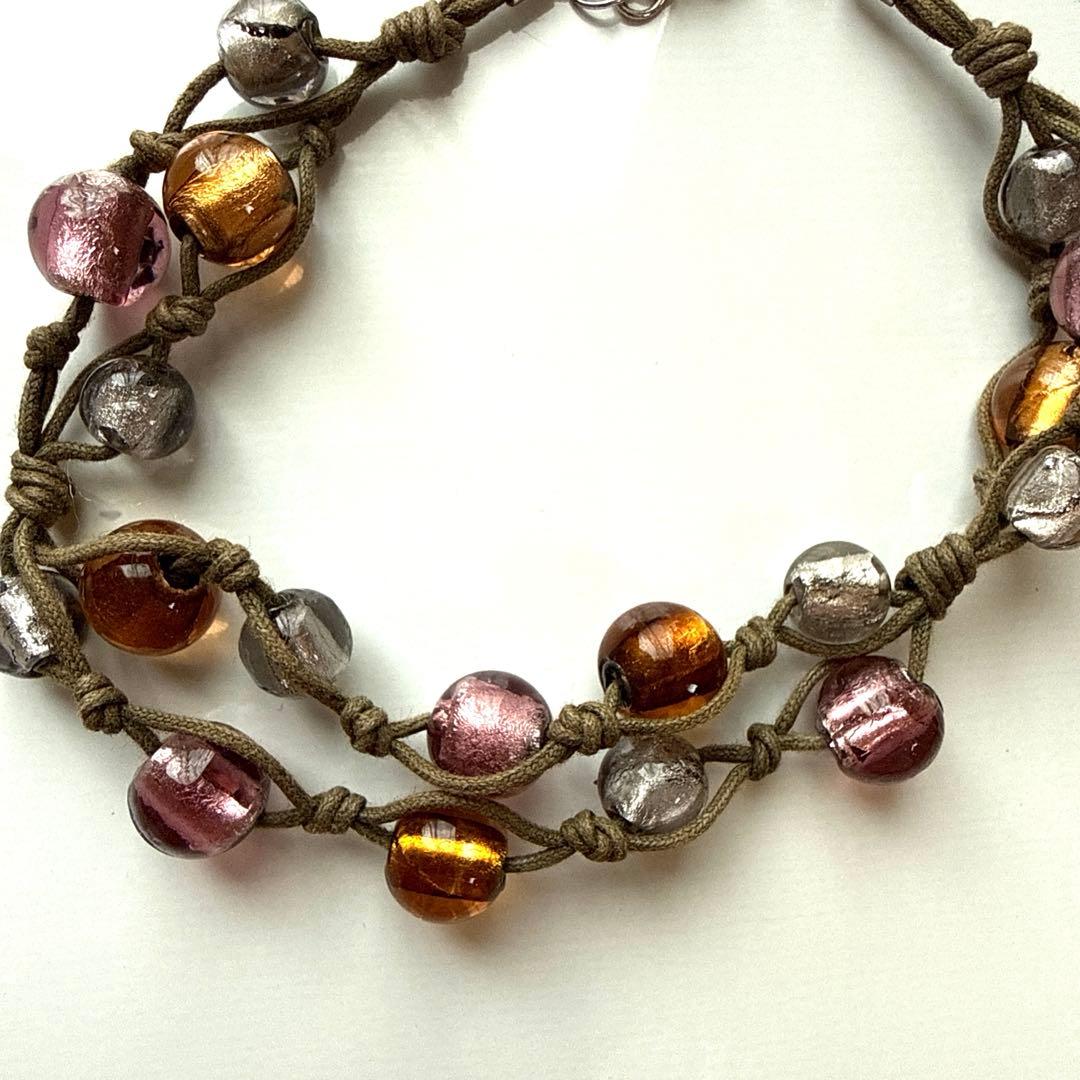 【手作り】ビーズネックレスとブレスレットセット