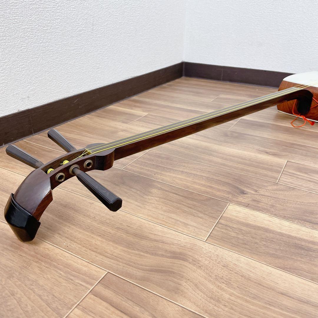 三味線 細棹 紫檀 一本溝 丸打胴 和楽器 絞り - メルカリ