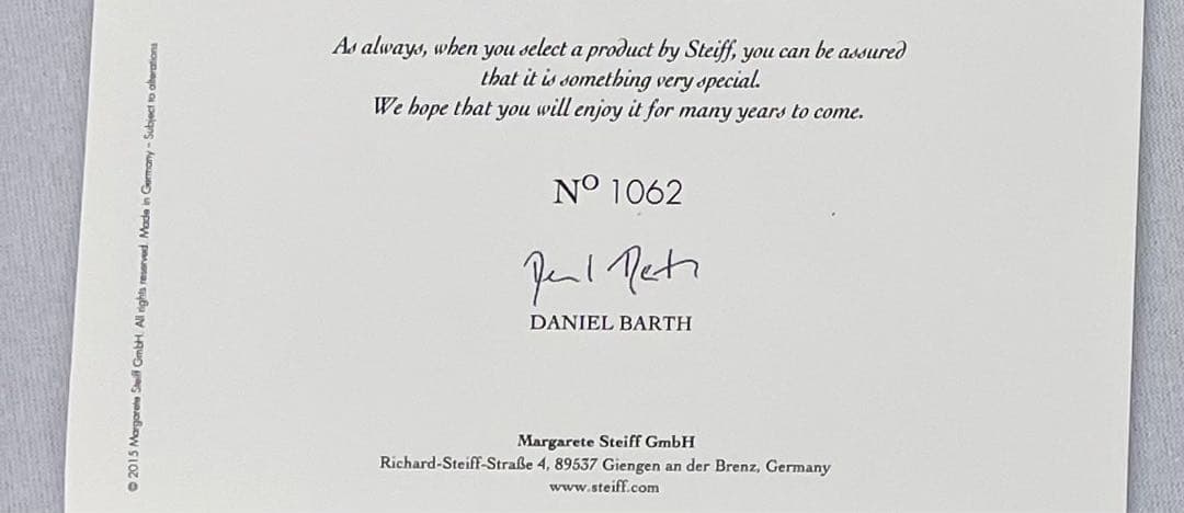 シュタイフ×初音ミク テディベア 新品・未使用品 美品