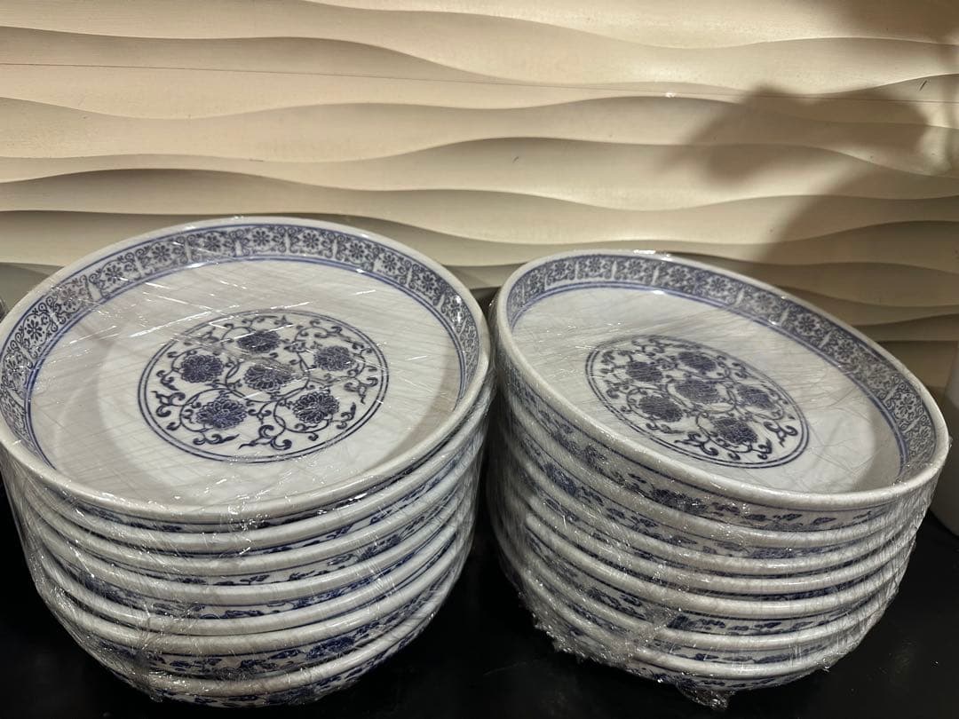 青花食器（お皿、麺碗、器、調味料入れ、レンゲなど）