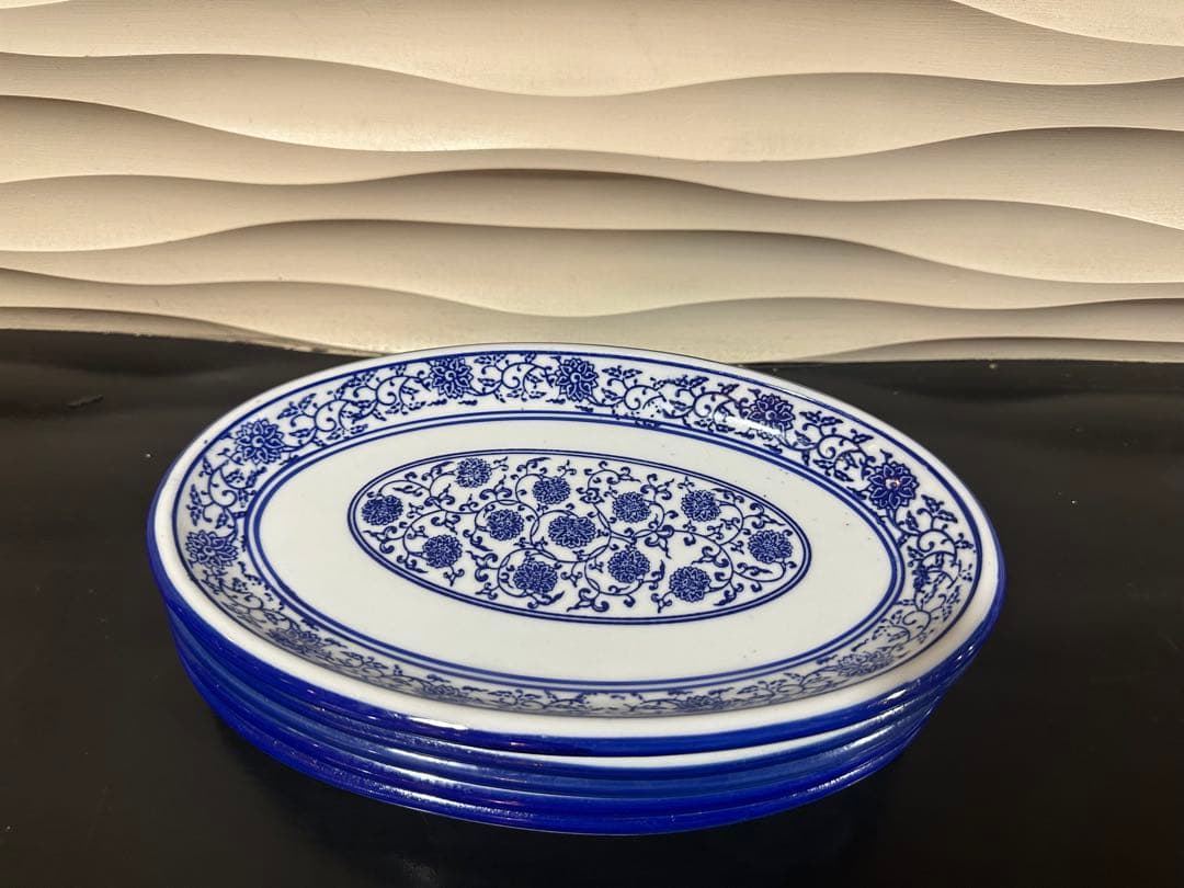 青花食器（お皿、麺碗、器、調味料入れ、レンゲなど）