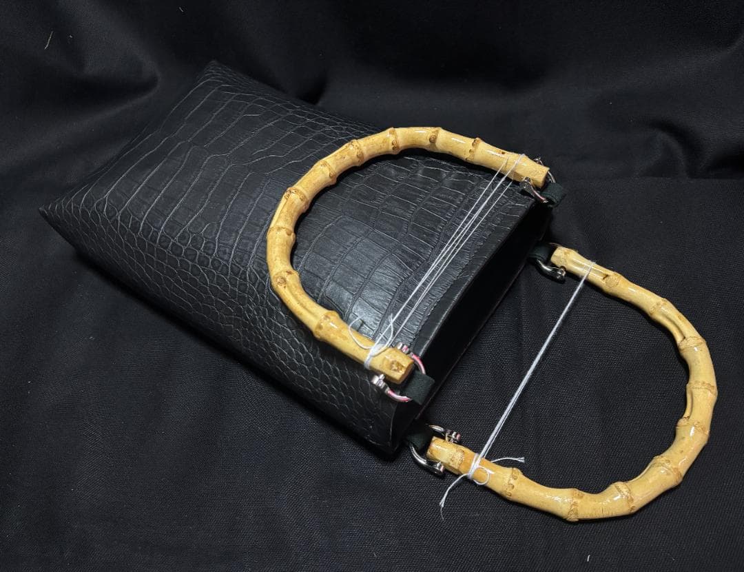 バンブー手提げ クロコダイル