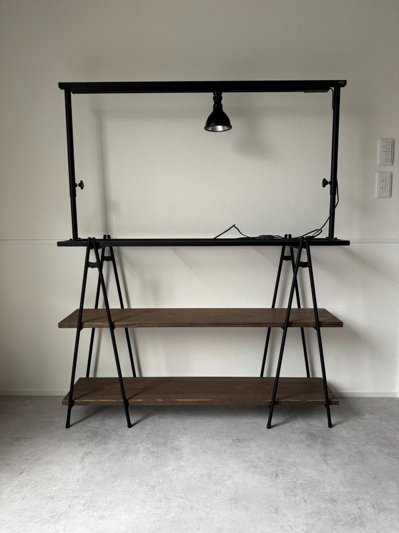 植物棚　アイアンシェルフ　ライトレールスタンド　育成ライト　アガベ