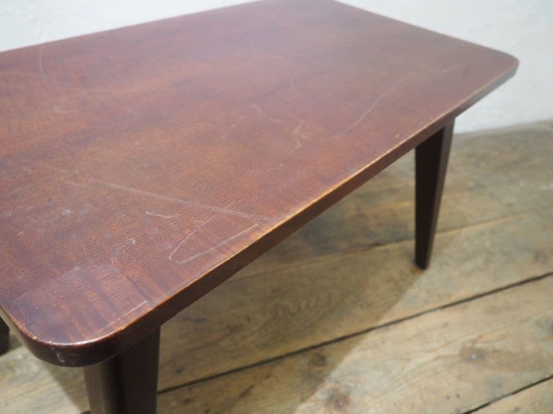 1104 ヴィンテージ　ナラのコーヒーテーブル　デスク　カフェ　レトロ　古家具