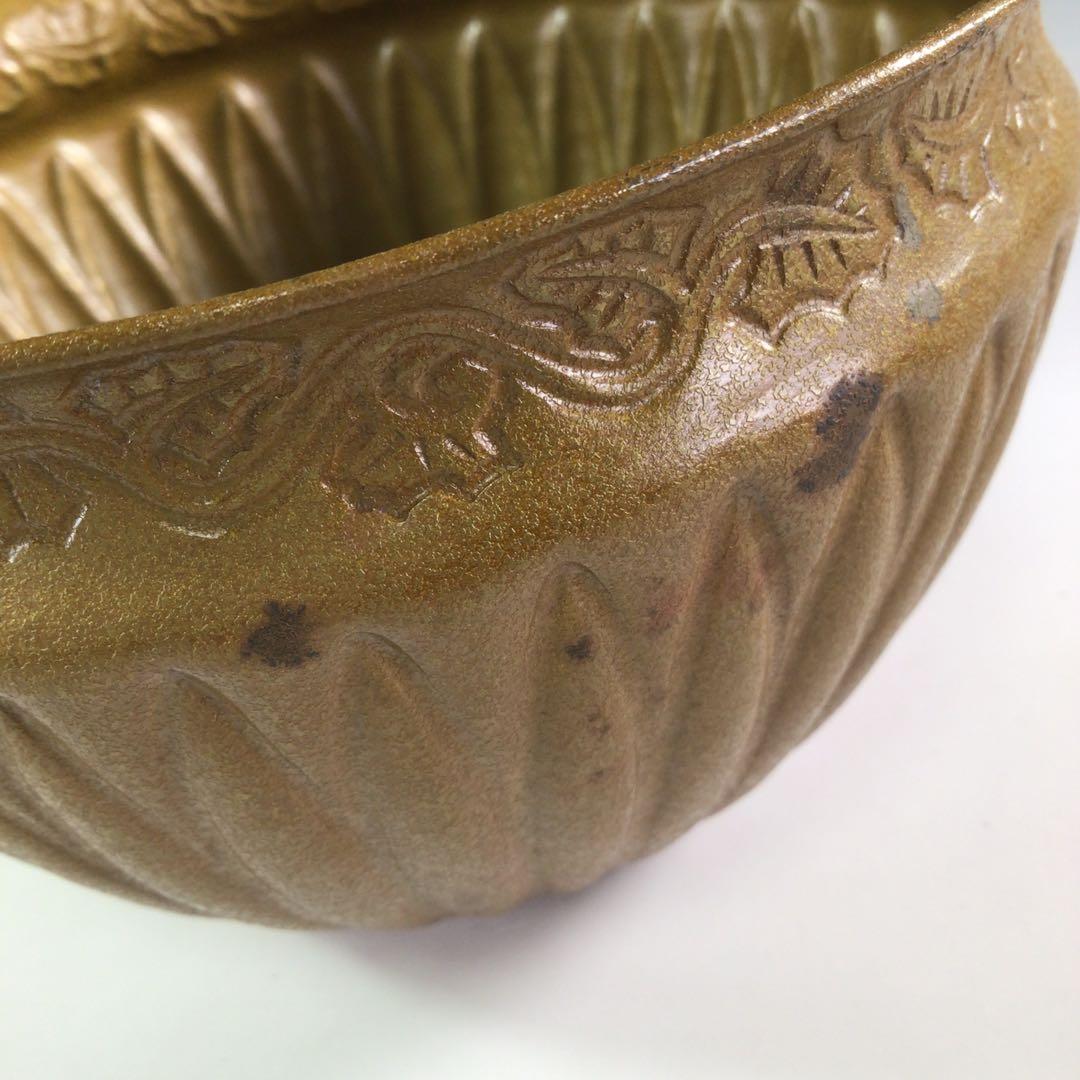 R671 建水 『中川浄益造』『而妙斎 書付』『菊彫モール建水』 共箱