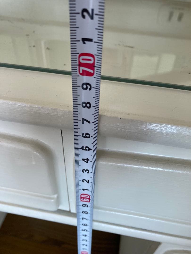 レトロ　ホワイト三面鏡ドレッサー