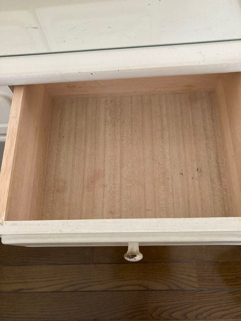 レトロ　ホワイト三面鏡ドレッサー