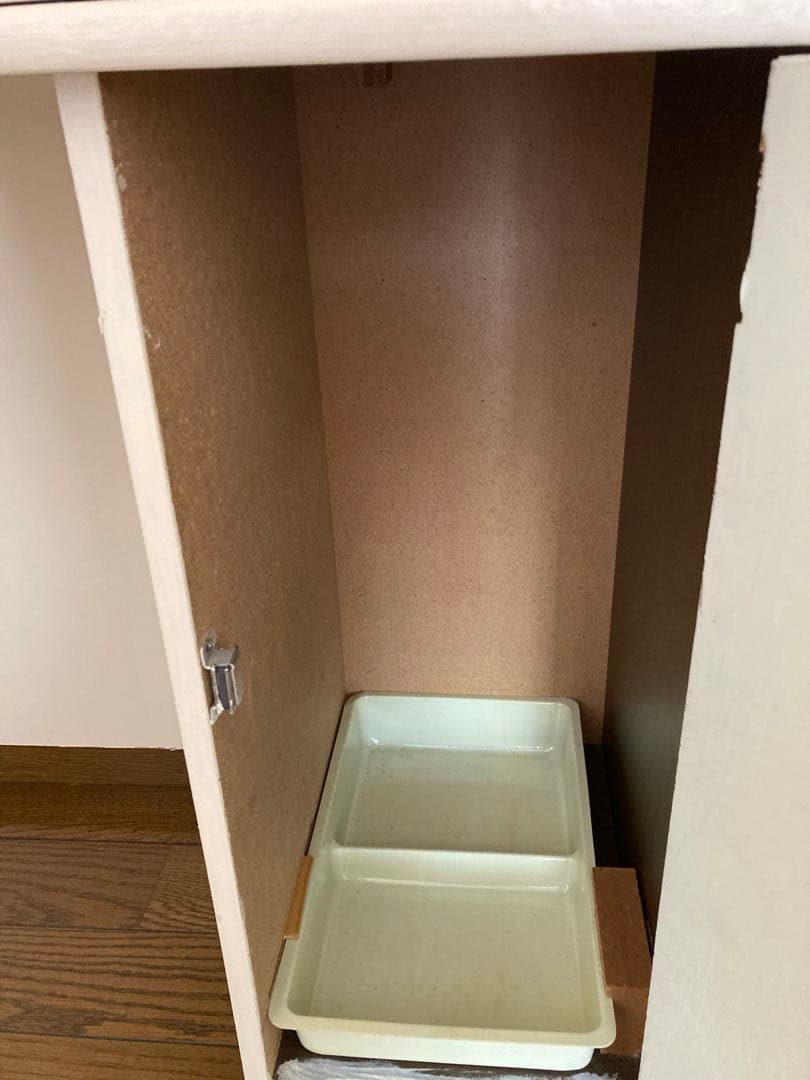 レトロ　ホワイト三面鏡ドレッサー