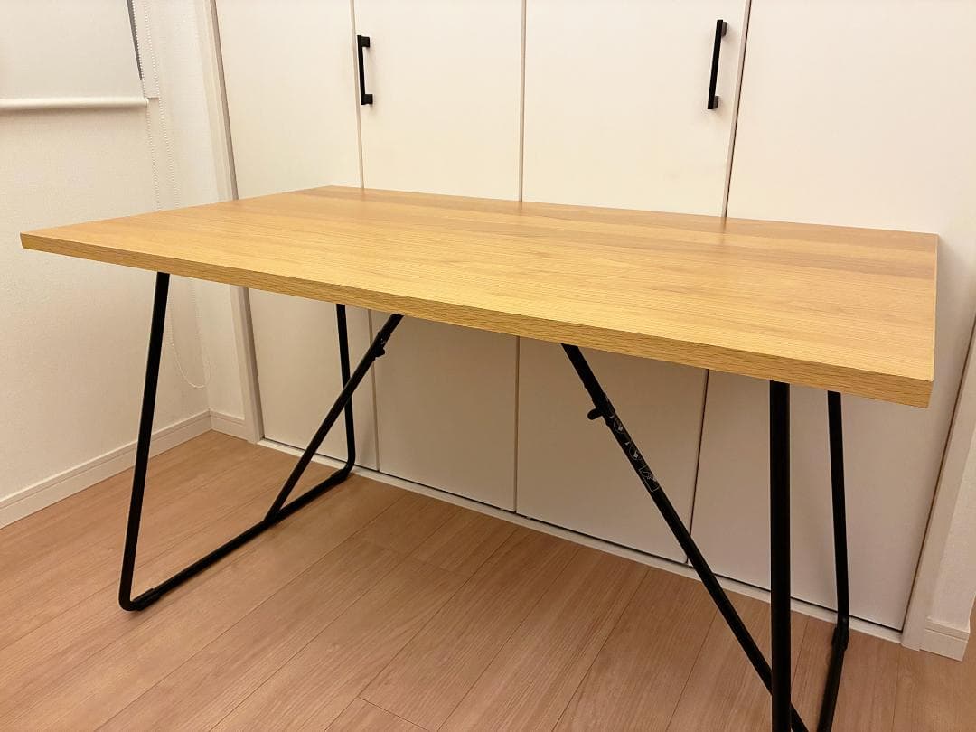 無印良品 木製 折りたたみテーブル オーク材 突板 デスク 幅120cm