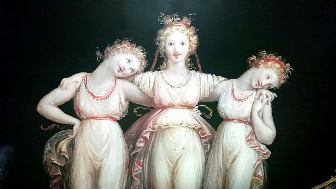 イタリア アントニオカノーヴァ 三美神 天使 複製画 名画 アンティーク