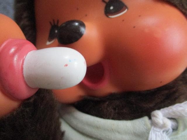 モンチッチぬいぐるみ2体 LOTTE☆Sekiguchi/赤いスタイ もんちっち