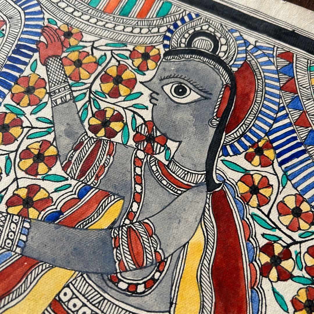 ミティラーアート インドネパールの伝統的手描き絵画