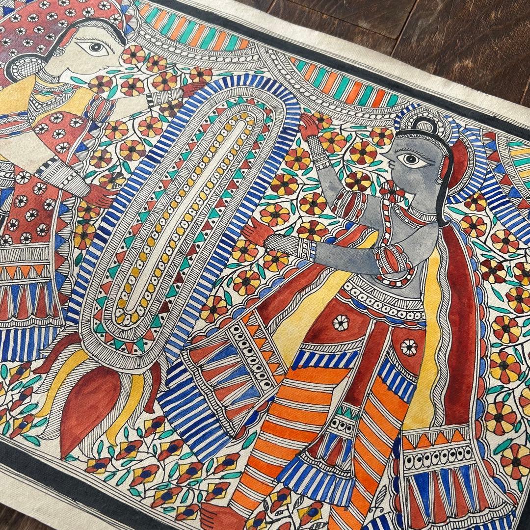 ミティラーアート インドネパールの伝統的手描き絵画