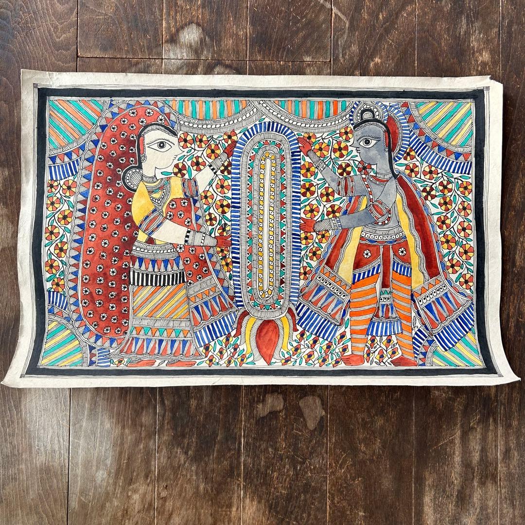 ミティラーアート インドネパールの伝統的手描き絵画