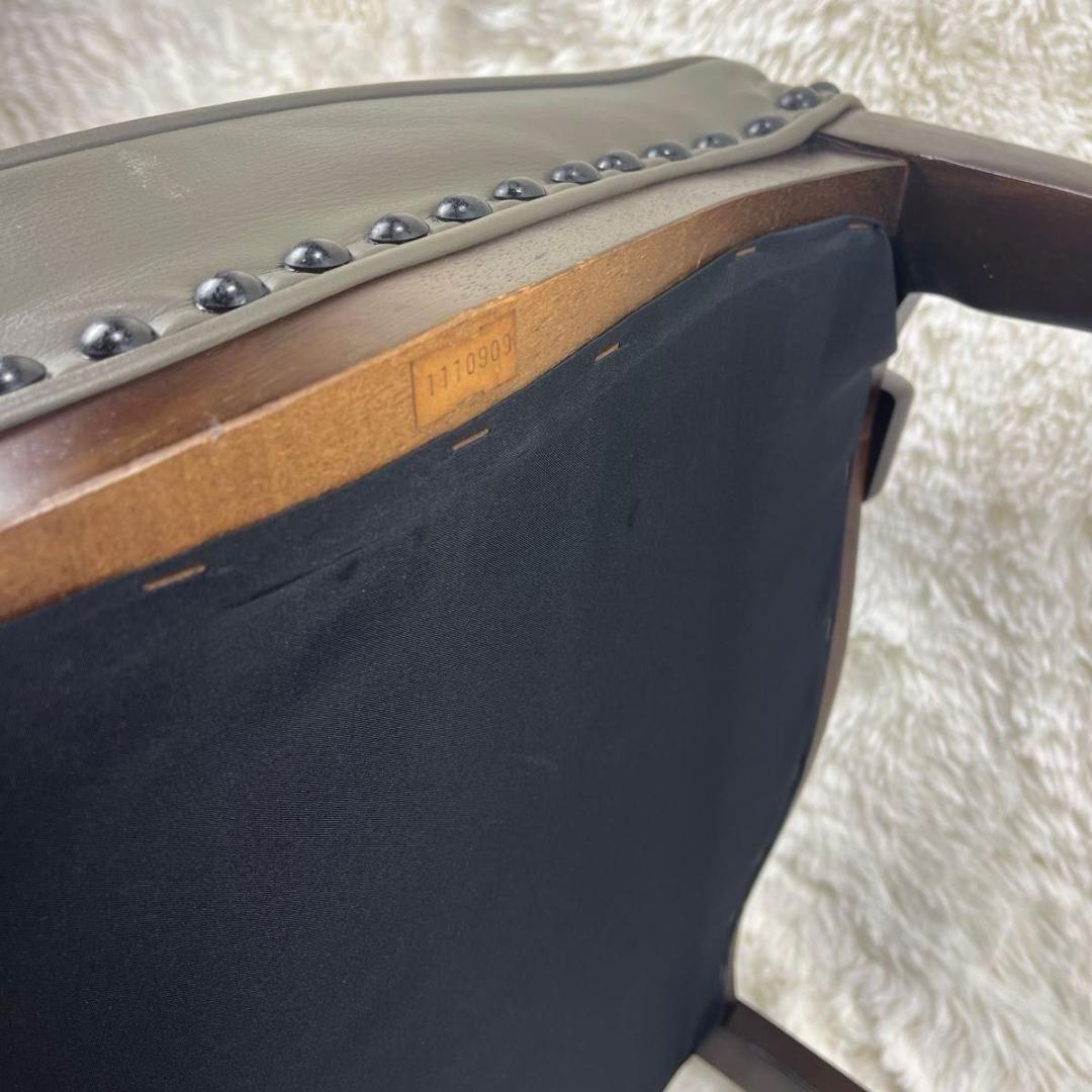 【ビンテージ】マルニ木工 maruni ベルサイユアームチェア 猫脚 鋲打ち