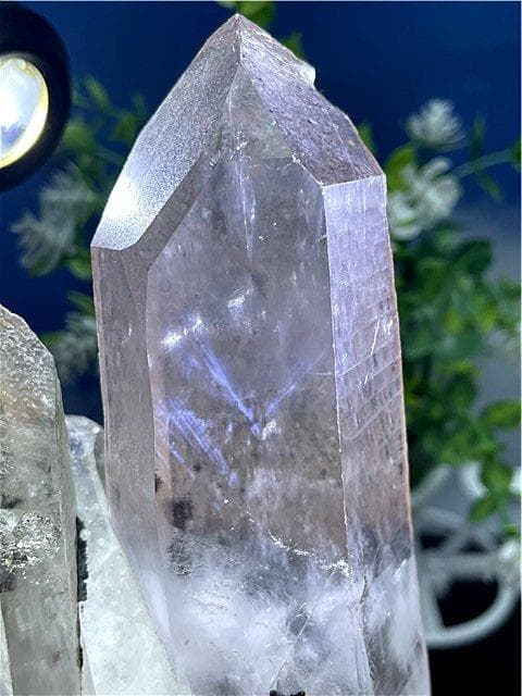 ◇超強いパワーヒマラヤ産(藍針入り)天然水晶クラスターB89B6/278B55C