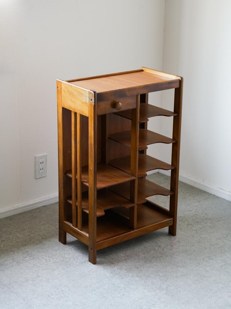 80's \"KOIZUMI\" ヴィンテージ 木製棚/ラック 収納 古道具 モダン