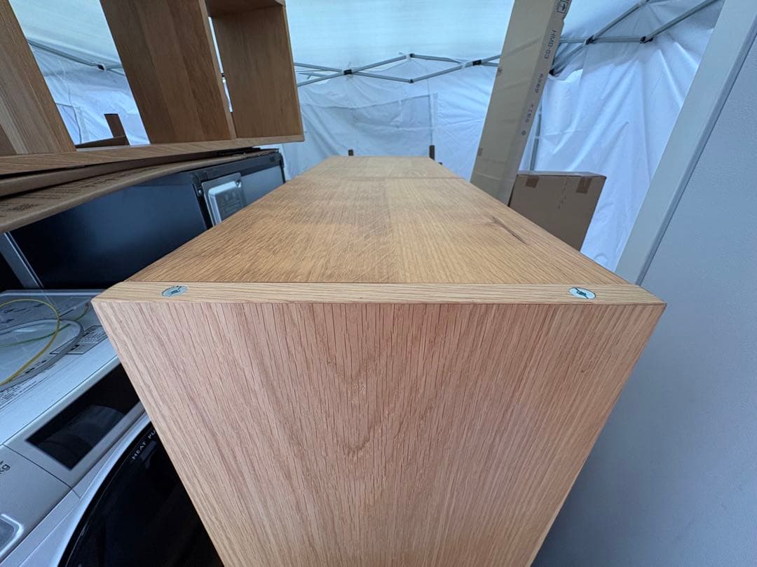 無印良品 スタッキングシェルフ オーク材 3段2列 棚 シェルフ 収納家具