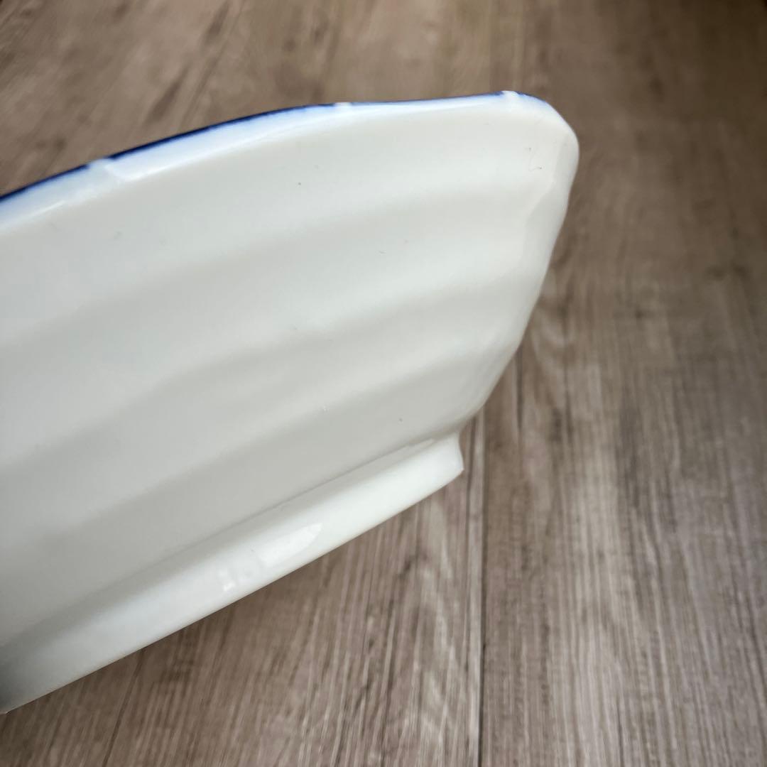 3F 【有田焼】西山窯 桜詰め 染付 盛り皿 中皿 和食器 華やか