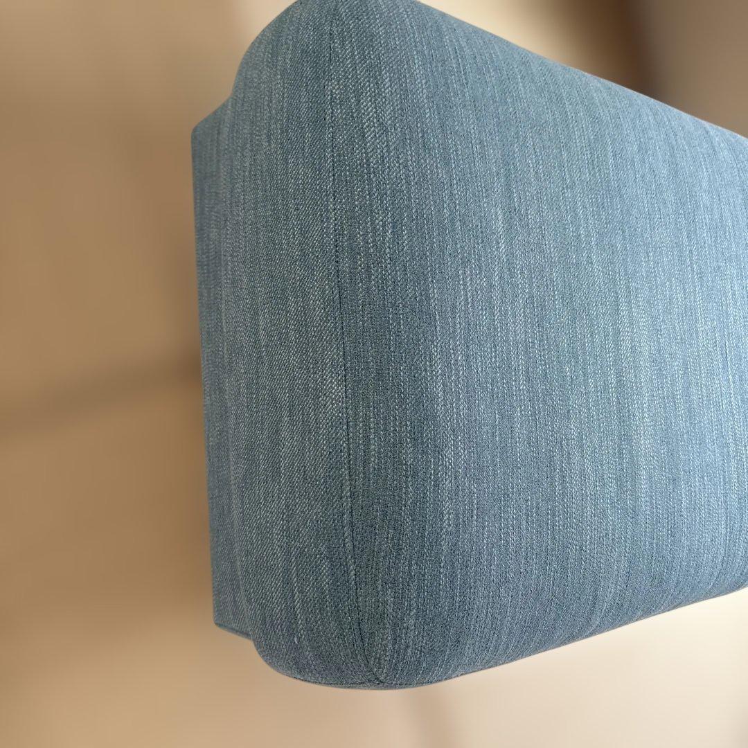 ニトリ　スツール　オットマン　ターコイズブルー色