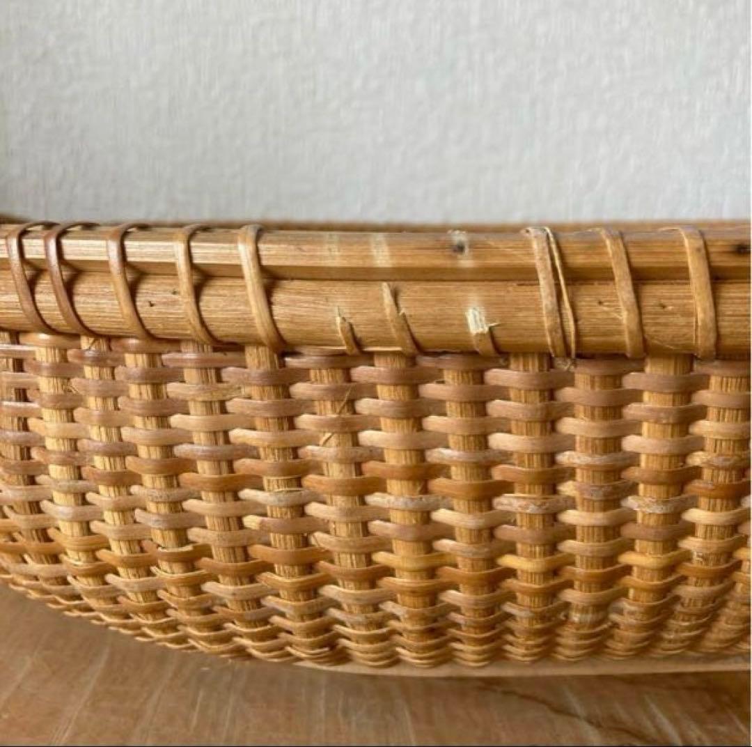ナンタケット バスケット　かご　アメリカンヴィンテージ　アンティーク 古道具