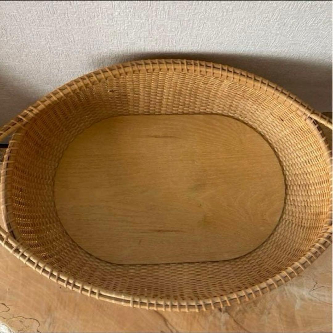 ナンタケット バスケット　かご　アメリカンヴィンテージ　アンティーク 古道具