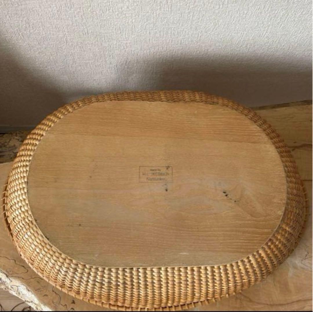 ナンタケット バスケット　かご　アメリカンヴィンテージ　アンティーク 古道具
