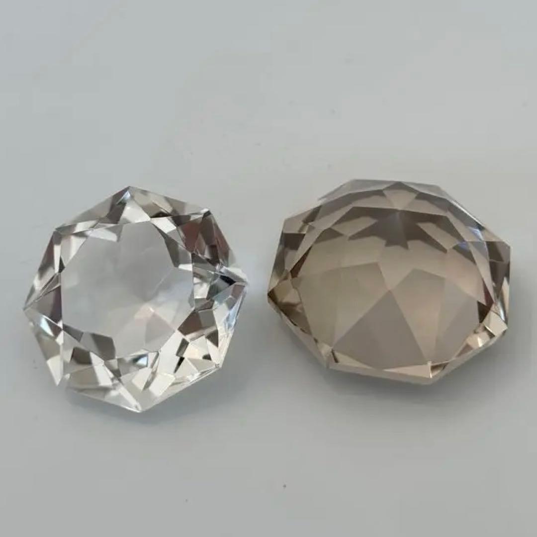 高品質/ダイヤモンドファセットカット/スモーキークォーツ/水晶