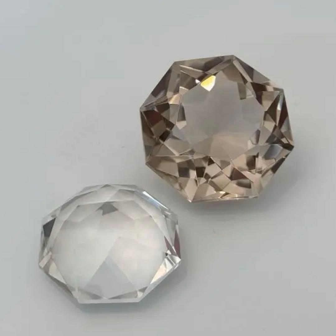 高品質/ダイヤモンドファセットカット/スモーキークォーツ/水晶