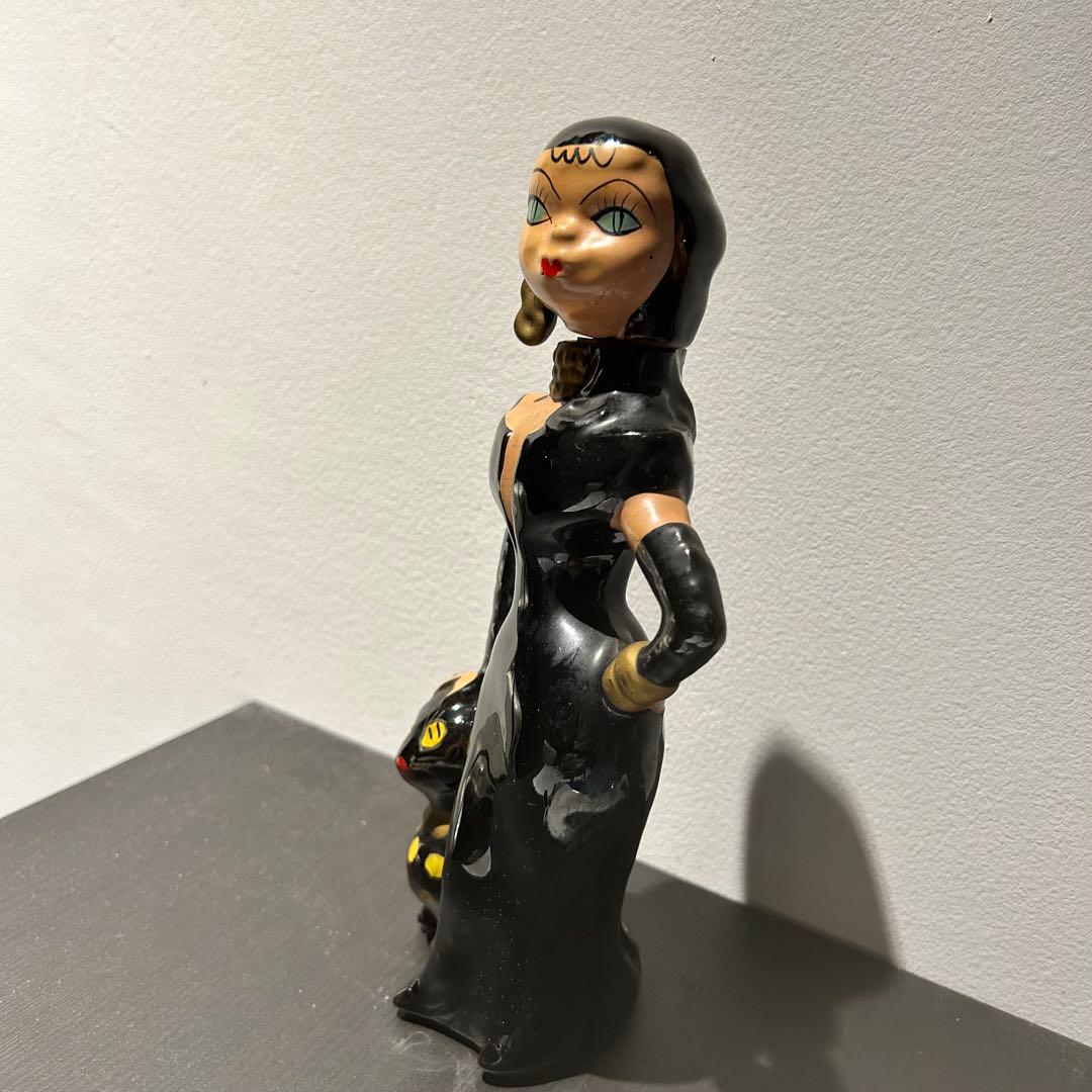 置物 60s woman&panther decanter