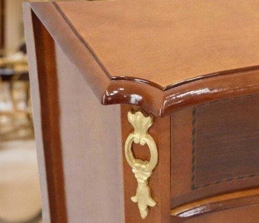 イタリア サイドボード 象嵌 ネコ脚 クラシック アンティーク 姫系 4303