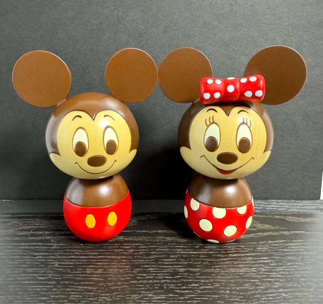 卯三郎こけし ディズニー ミッキー ミニー ブラウン - メルカリ