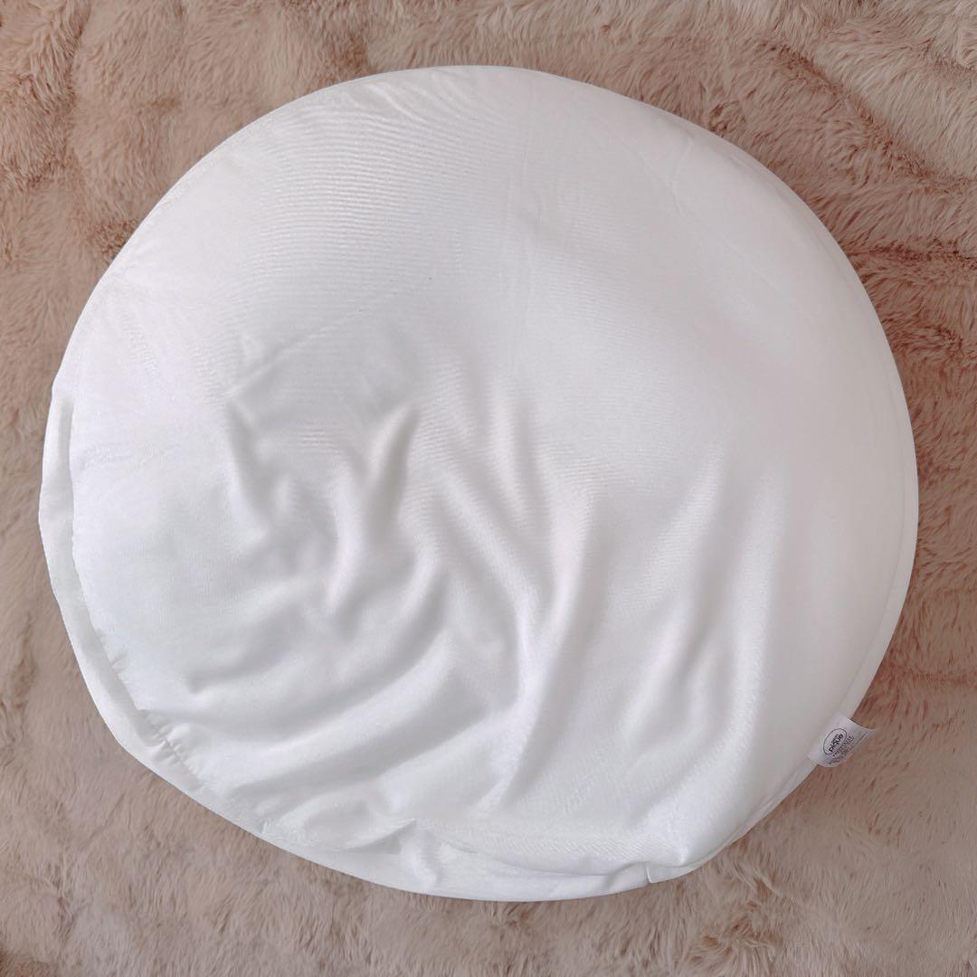 ジェラートピケ くま クマ ベアモチーフ ホワイト ビーズクッション